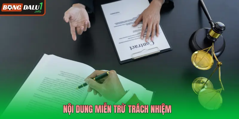 Nội dung miễn trừ trách nhiệm